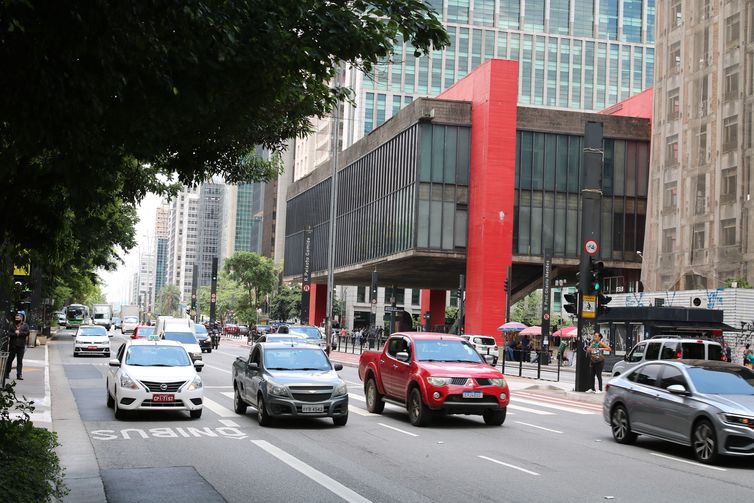 Fachada do Museu de arte de São Paulo Assis Chateaubriand - Masp, na Avenida Paulista.