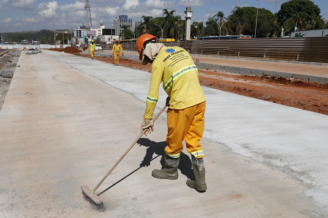 Obra do Túnel de Taguatinga passa por ritual de beleza uma vez por semana