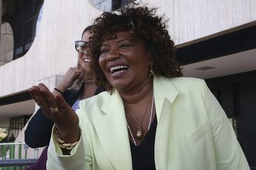 Antonio A cantora Margareth Menezes da Purificação, fala à imprensa no CCBB Brasília