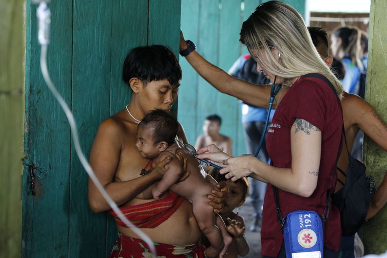 Surucucu (RR), 09/02/2023 - Deslocamento de equipes da Força Nacional do SUS para atendimento em Surucucu, na Terra Indígena Yanomami. Foto: Fernando Frazão/Agência Brasil