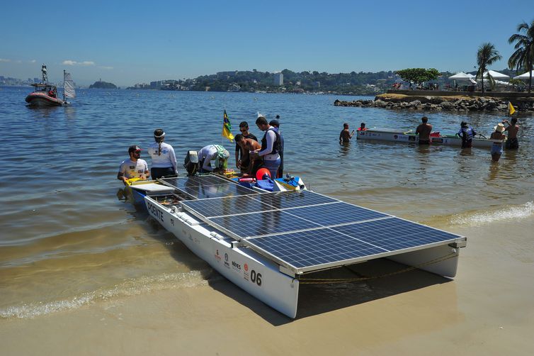 Rio de Janeiro (RJ) -  Desafio Solar Brasil, competição de barcos movido a energia sola.
Foto: Paulo Chaffim/Divulgação
