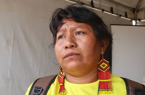 Brasília (DF), 15/09/2023, Elisangela Apinajé, durante o 10º Encontro e Feira dos Povos do Cerrado continua até amanhã em Brasília.  Foto: Antônio Cruz/Agência Brasil