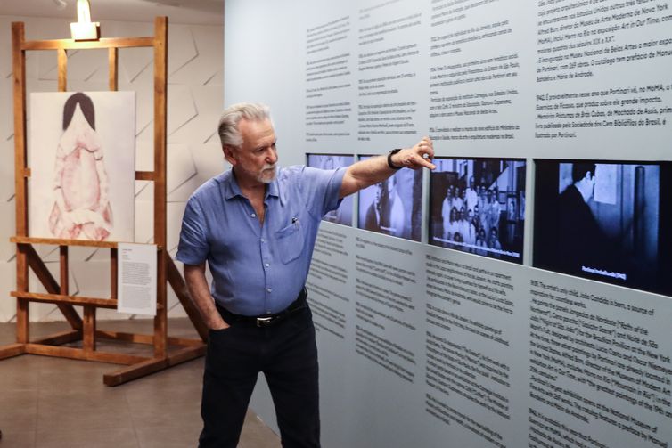 Valter Campanato/Agência Brasil Brasília, (DF) - 01-09-2023 - João Candido Portinari, apresenta a exposição do seu pai, Candido Portinari. Foto Valter Campanato/Agência Brasil.