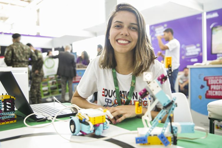 Brasília (DF), 17/10/2023 - Gabriela Silva participa da 3ª Semana Nacional de Educação Profissional e Tecnológica, no Centro de Convenções Ulysses Guimarães. Foto: Marcelo Camargo/Agência Brasil