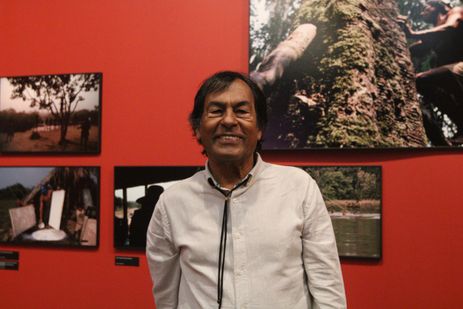 São Paulo (SP), 24/10/2023 - Exposição Hiromi Nagakura até a Amazônia com Ailton Krenak, com curadoria de Ailton Krenak, no Instituto Tomie Ohtake. Foto: Rovena Rosa/Agência Brasil