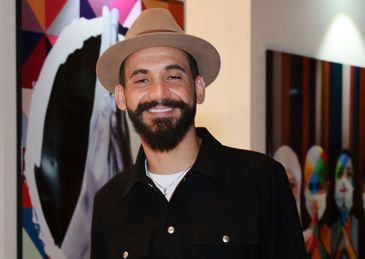 09/10/2023, 1ª Mostra de Arte Pública de Itabira. Na foto o artista Kobra. Foto: Arquivo Pessoal