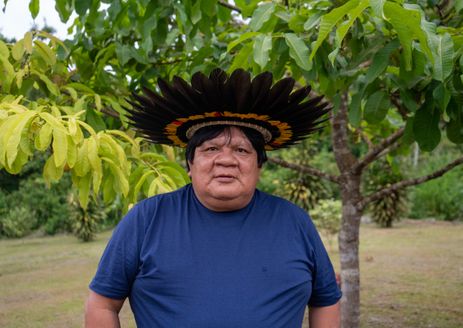 Brasília (DF), 08/03/2024,   Primeira agência de etnoturismo indígena do país. Almir Suruí, liderança do povo Paiter Suruí, idealizador da agência de etnoturismo. Foto: PPBio/Divulgação