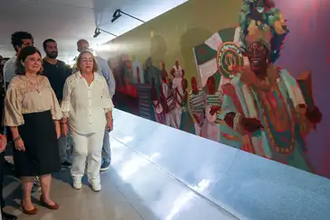 Brasília (DF), 23/04/2024, A ministra da Saúde, Nísia Trindade, inaugura o Espaço Cultural Dona Ivone Lara, na sede do ministério. A sambista dedicou 37 anos de sua vida em defesa de tratamentos humanizados nos serviços psiquiátricos. A exposição retrata a vida da cantora, com homenagens e o reconhecimento ao legado das mulheres na saúde.  Foto: Jose Cruz/ Agência Brasil