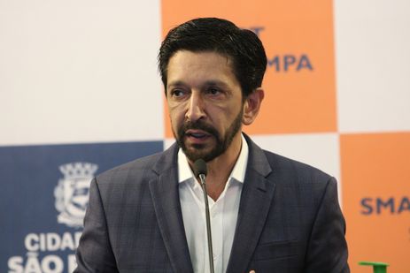 São Paulo (SP), 07/08/2023 - O prefeito de São Paulo, Ricardo Nunes, fala sobre o contrato da prefeitura com o projeto Smart Sampa, que prevê a distribuição de câmeras de monitoramento na cidade de São Paulo, em coletiva de imprensa na sede da prefeitura . Foto: Rovena Rosa/Agência Brasil