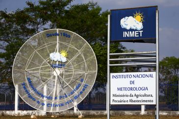 Marcelo Camargo/Agência Brasil Fachada do instituto nacional de meteorologia (INMET), em Brasília.