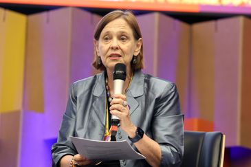 Valter Campanato/Agência Brasil Brasília (DF), 29/10/2024 – Laís Abramo participa da abertura da Semana de Inovação 2024. Foto: Valter Campanato/Agência Brasil