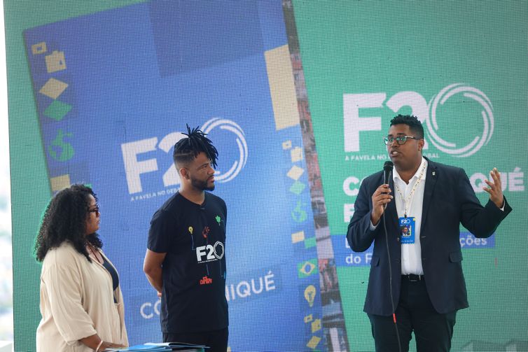 Tomaz Silva/Agência Brasil Rio de Janeiro (RJ), 04/11/2024 – O secretário nacional da Juventude, Ronald Sorriso no Favelas 20 durante lançamento de documento com recomendações políticas ao G20. Foto: Tomaz Silva/Agência Brasil
