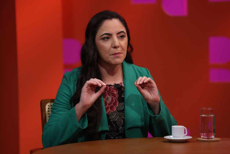 São Paulo SP 02/04/2025 Jornalista Juliana Dal Piva, convidada do programa DR com Demori na Empresa Brasil de Comunicação (EBC).

Foto: Paulo Pinto/Agência Brasil