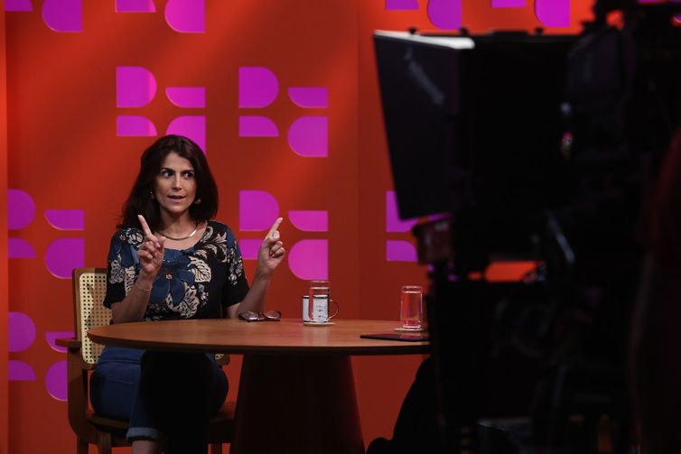 São Paulo SP 27/03/2025 Manuela D´Avila, convidada do programa DR com Demori na Empresa Brasil de Comunicação (EBC).

Foto: Paulo Pinto/Agência Brasil