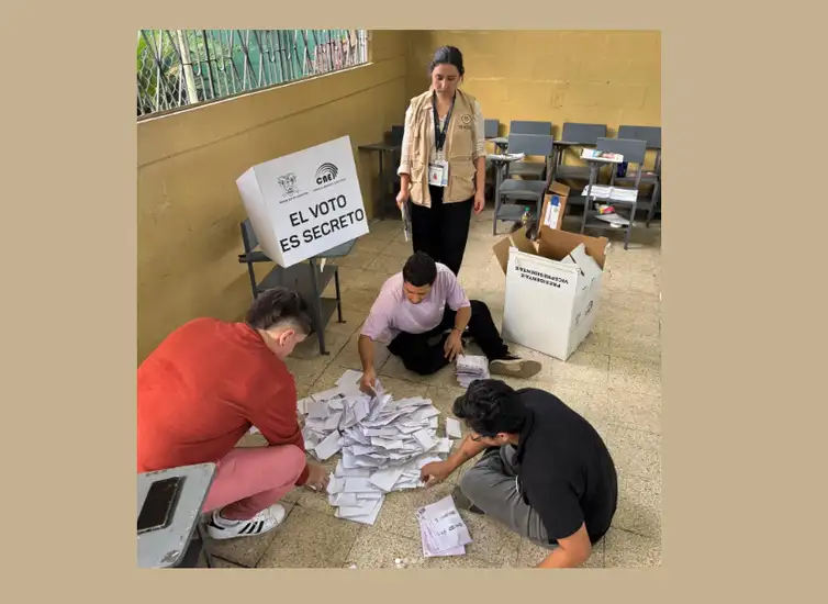 Brasília (DF) 14/04/2025 - Entenda denúncia de fraude na eleição do Equador que reelegeu Noboa.
Foto: oea_elecciones/Instagram