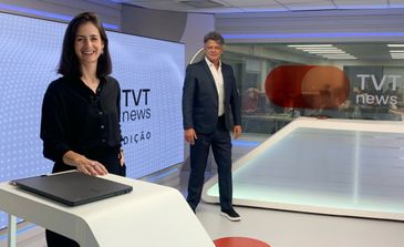 Brasília (DF) 09/05/2025 - Há 35 anos, jornais e sites do país publicam conteúdo da Agência Brasil. ( Apresentadores de um dos principais telejornais da TVT News). Foto Arquivo do site