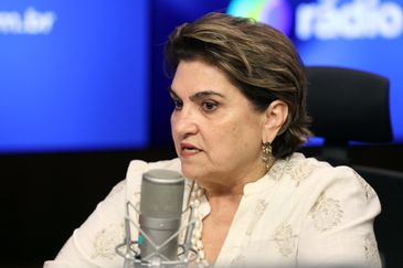 Valter Campanato/Agência Brasil Brasília (DF), 21/05/2025 - Márcia Lopes, ministra das Mulheres, participa do programa A Voz do Brasil. Foto: Valter Campanato/Agência Brasil