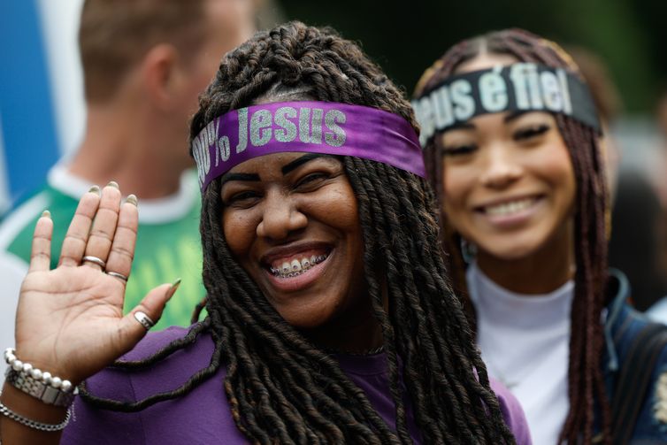 Fernando Frazão/Agência Brasil Rio de Janeiro (RJ), 24/05/2025 – A 18° edição da Marcha para Jesus reúne cristãos em caminhada pela Avenida Presidente Vargas, no centro da cidade. Foto: Fernando Frazão/Agência Brasil