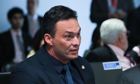 Brasília (DF) 28/03/2023 comissão de segurança Pública do senado aprovou o projeto que tipifica Atos terroristas.Autor do projeto senador, Styvenson Valentim e ralator Hamilton Morão