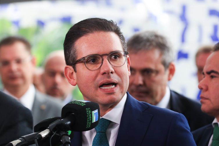 Lula Marques/Agência Brasil Brasília (DF), 29/05/2025 - Presidente da Câmara dos deputados, Hugo Motta, durante coletiva à imprensa após a reunião de lideres. Foto: Lula Marques/Agência Brasil