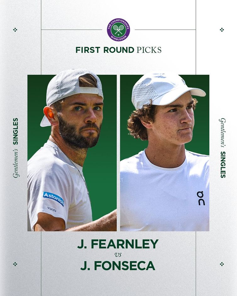 Reprodução Instagram/Wimbledon João Fonseca conhece adversário na primeira rodada de Wimbledon após sorteio na manhã de 27/06/2025