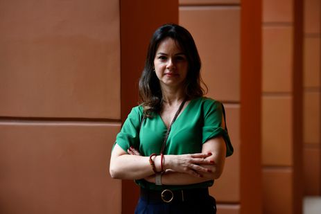 Tânia Rêgo/Agência Brasil Belém (PA), 07/06/2025 - Mariana Plum, especialista em Defesa e Clima, e pensadora da segurança nacional, se apresenta no TEDx Amazônia, no Theatro da Paz, centro da cidade. Foto: Tânia Rêgo/Agência Brasil