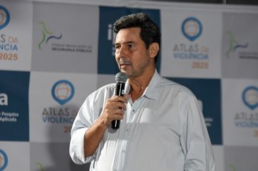 Helio Montferre/IPEA Brasília (DF), 31/07/2025 - Técnico de pesquisa e planejamento do Ipea Erivelton Guedes na apresentação do Atlas da Violência 2025. Foto: Helio Montferre/Ipea