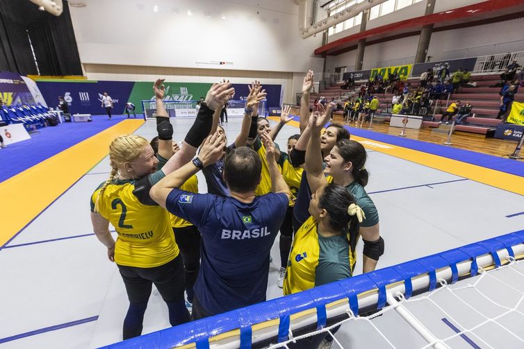 Taba Benedicto/CBDV/Direitos Reservados seleção brasileira feminina de goalball - Campeonato das Américas, no CT Paralímpico