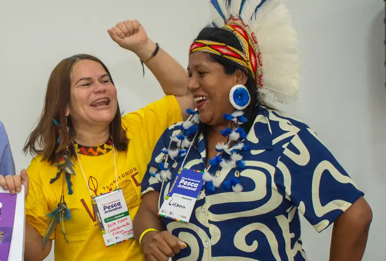 Brasília - 06/09/2025 Plenária dos Pescadores Artesanais. ( Ana Flávia Pinto, coordenadora do Fórum Nacional da Pesca Artesanal, Camiseta amarelo)  Foto:  Felipe Araújo.