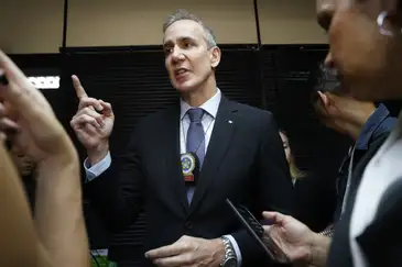 Rio de Janeiro (RJ), 03/03/2026 – O delegado Angelo Lages, da 12ª DP, fala sobre as investigações do caso de estupro coletivo de uma adolescente ocorrido em Copacabana. Foto: Fernando Frazão/Agência Brasil