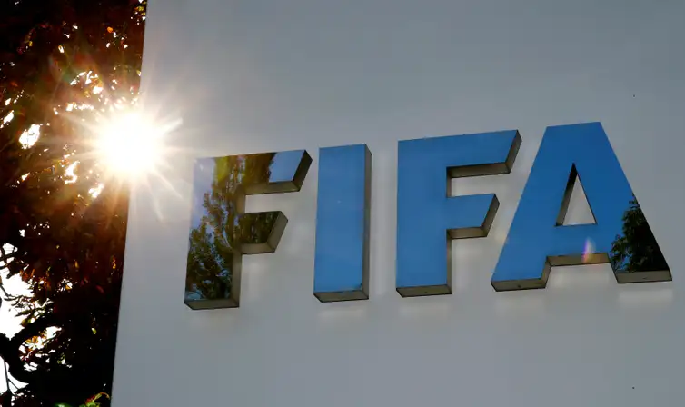 REUTERS/Arnd Wiegmann/ FIFA logo